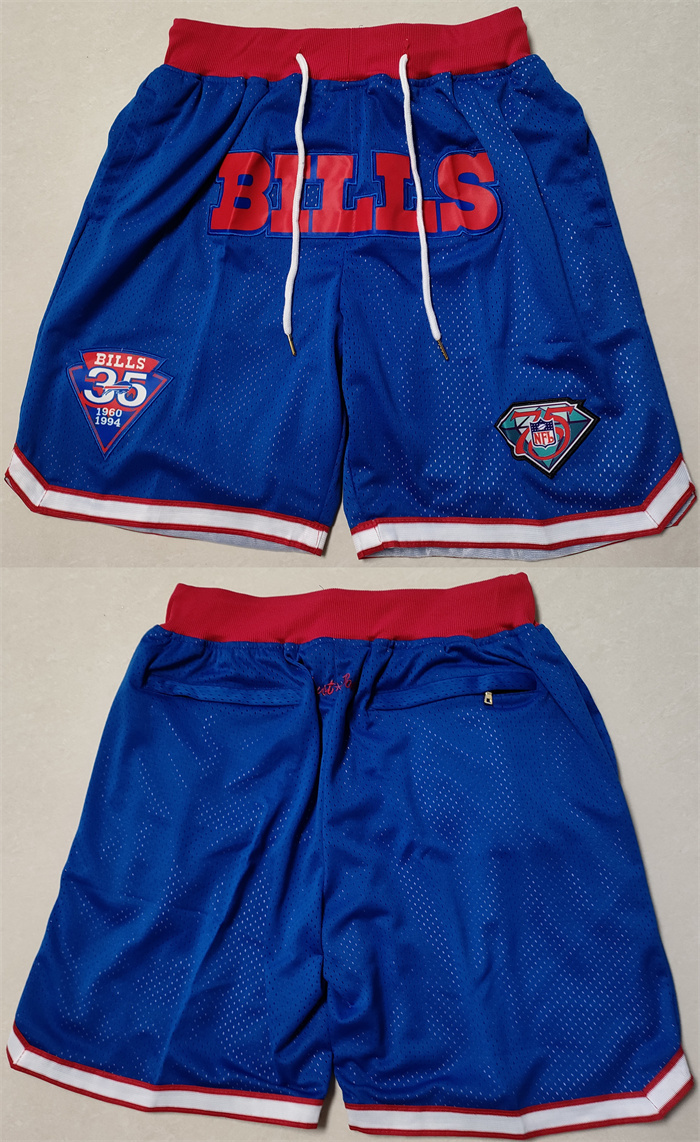 Personalized Men’s Buffalo Bills Blue Shorts (Run Smaller)