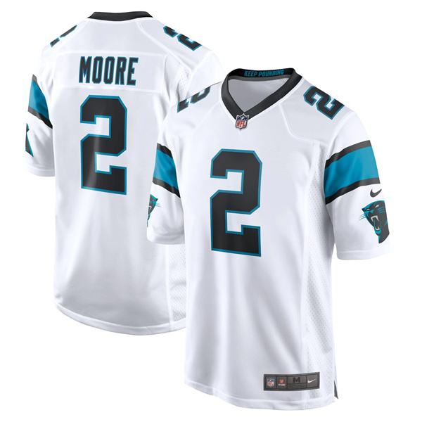 Personalized Men’s Panthers #2 DJ Moore White Stitched NFL Untouchable Limited Jersey