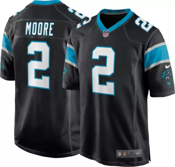 Personalized Men’s Panthers #2 DJ Moore Black Team Color Stitched NFL Untouchable Limited Jersey