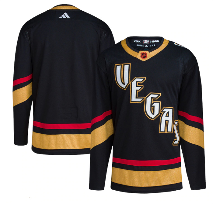 Personalized Men’s Vegas Golden Knights Blank Black 2022-23 Reverse Retro Stitched Jersey