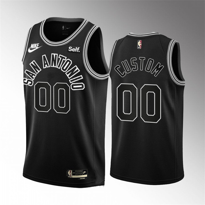 Personalized Men’s San Antonio Spurs Active Player Black 2022 23 Classic Edition Stitched NBA Jersey