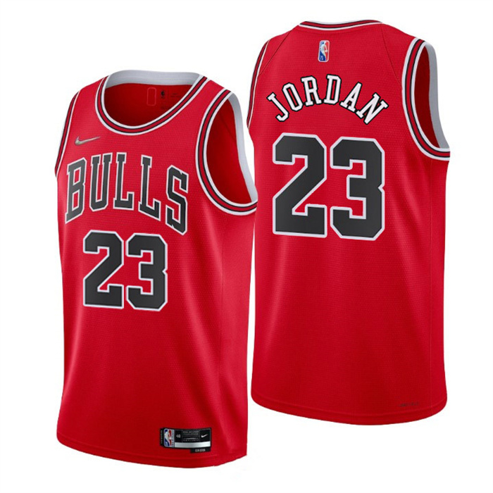 Personalized Men’s Chicago Bulls #23 Michael Jordan Red 75th Anniversary Stitched Basketball Jersey