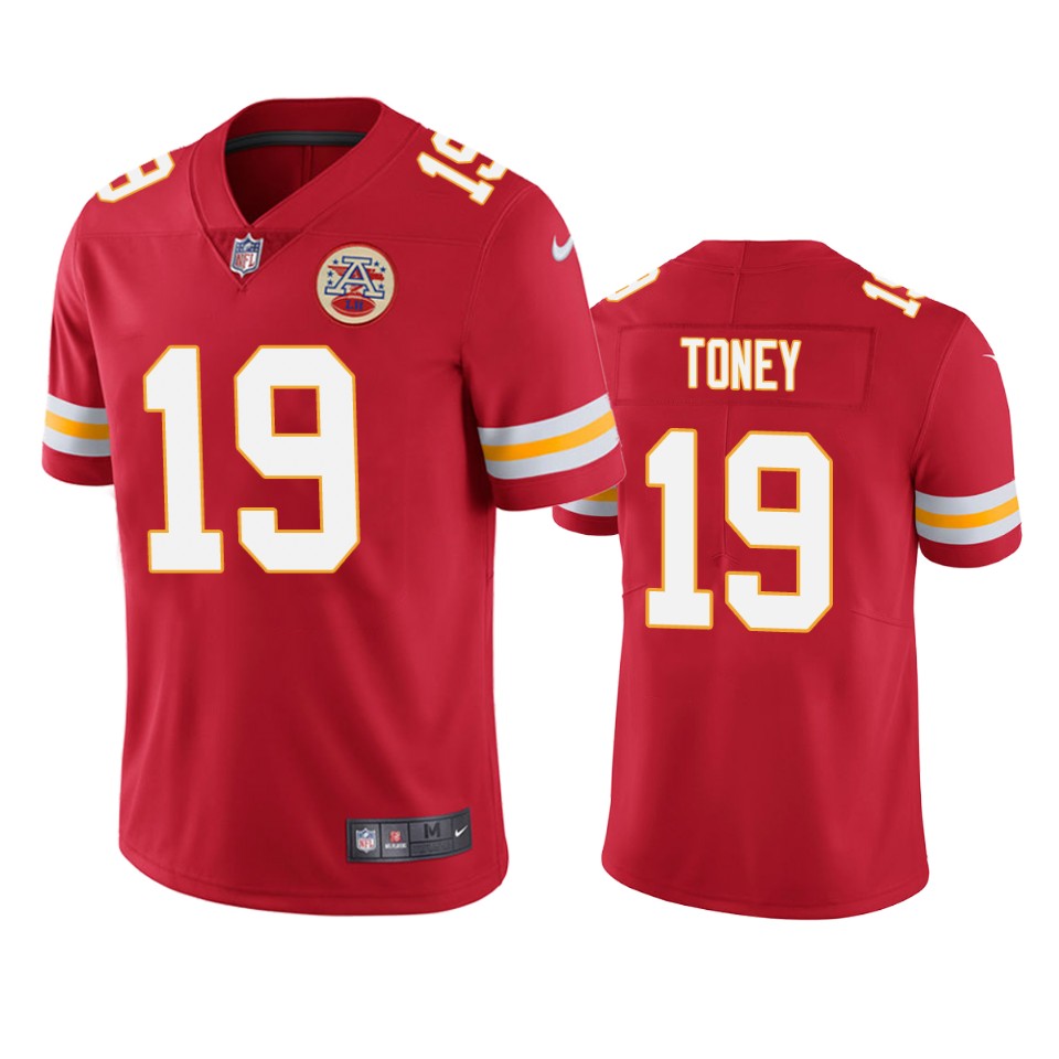 Personalized Men’s Kansas City Chiefs #19 Kadarius Toney Red Untouchable Limited Stitched Football Jersey