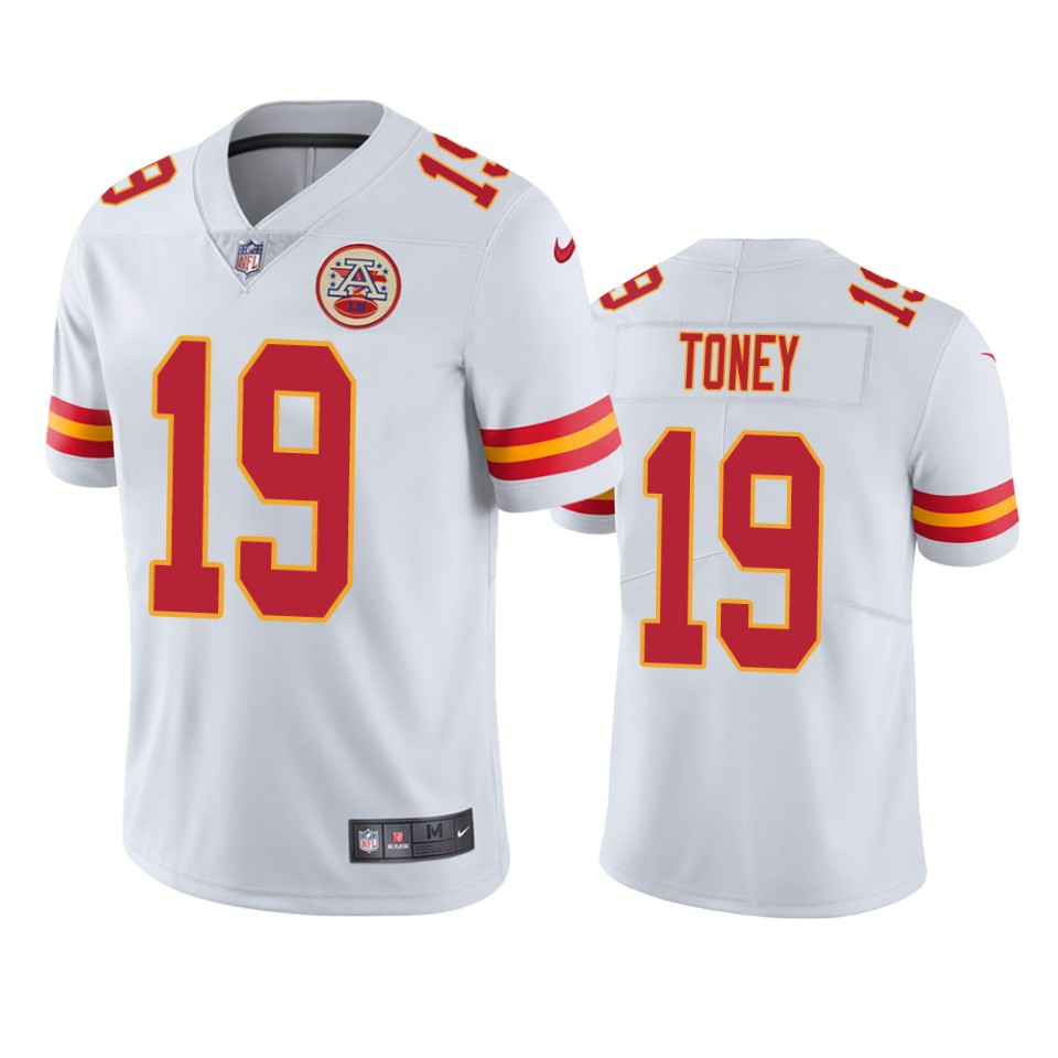 Personalized Men’s Kansas City Chiefs #19 Kadarius Toney White Untouchable Limited Stitched Football Jersey