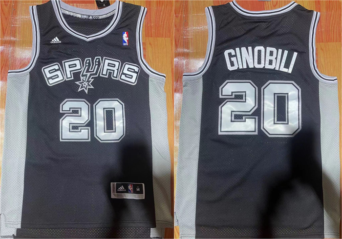 Personalized Men’s San Antonio Spurs #20 Manu Ginobili Black Stitched Basketball Jersey