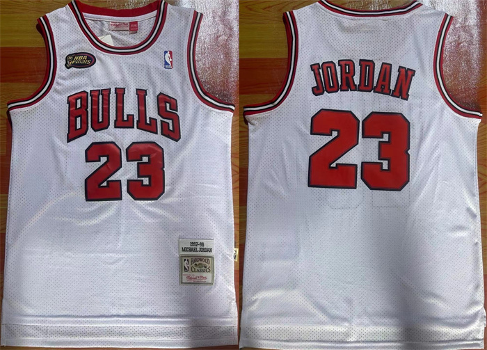 Personalized Men’s Chicago Bulls #23 Michael Jordan White 1997-98 NBA Finals Stitched Jersey