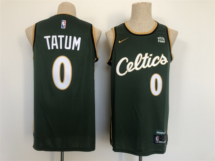 Personalized Men’s Boston Celtics #0 Jayson Tatum Green 2022-23 City Edition Stitched Basketball Jersey