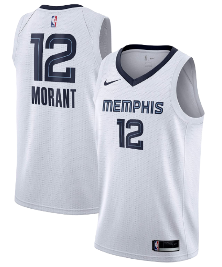 Personalized Men’s Memphis Grizzlies #12 Ja Morant White Stitched Jersey