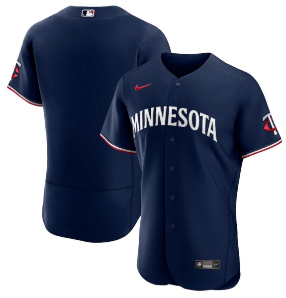 Personalized Men’s Minnesota Twins Blank Navy 2023 Flex Base Stitched Jersey
