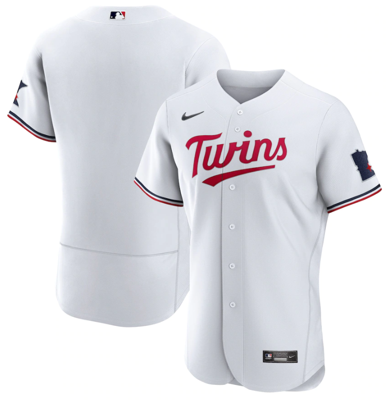Personalized Men’s Minnesota Twins Blank White 2023 Home Team Flex Base Stitched Jersey
