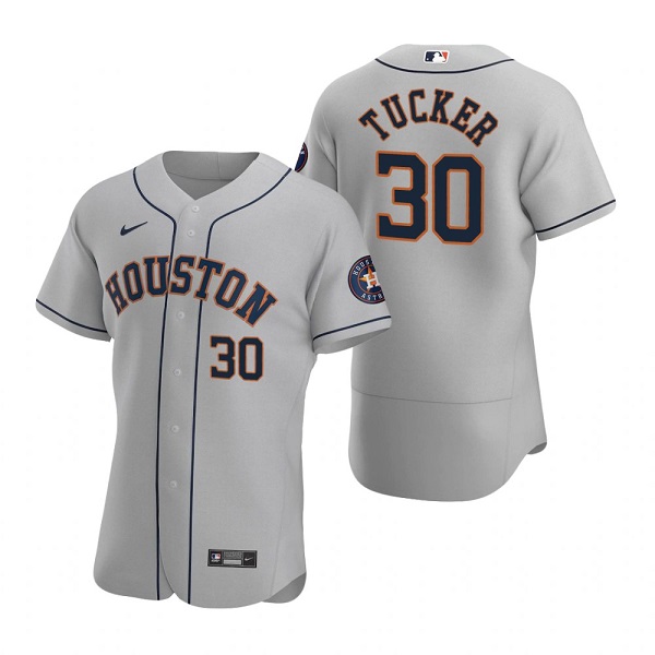 Personalized Men’s Houston Astros #30 Kyle Tucker Gray Flex Base Stitched JerseyS