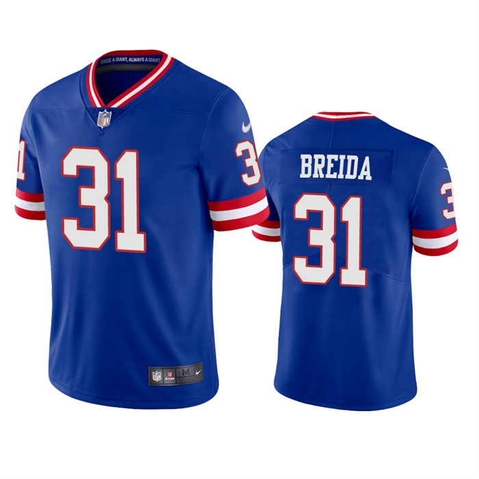Personalized Men’s New York Giants #31 Matt Breida Royal Classic Limited Stitched Jersey