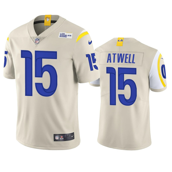 Personalized Men’s Los Angeles Rams #15 Tutu Atwell Bone Untouchable Limited Stitched Football Jersey