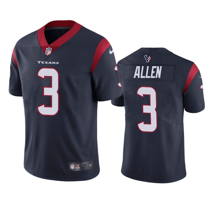 Personalized Men’s Houston Texans #3 Kyle Allen Navy Untouchable Limited Stitched Jersey