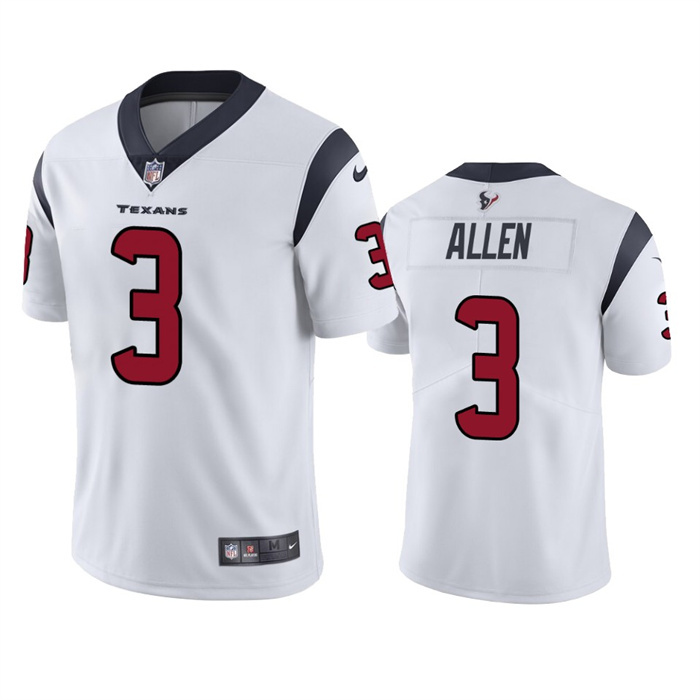 Personalized Men’s Houston Texans #3 Kyle Allen White Untouchable Limited Stitched Jersey