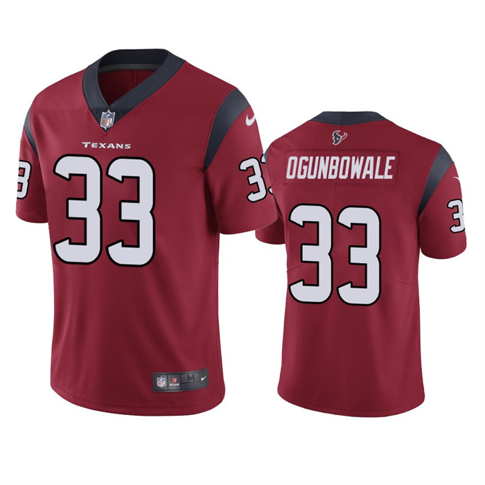 Personalized Men’s Houston Texans #33 Dare Ogunbowale Red Untouchable Limited Stitched Jersey
