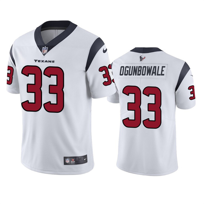 Personalized Men’s Houston Texans #33 Dare Ogunbowale White Untouchable Limited Stitched Jersey