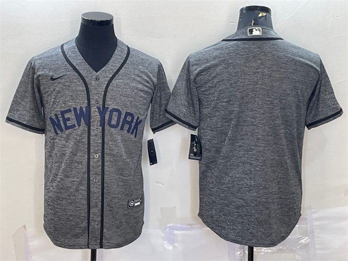 Personalized Men’s New York Yankees Blank Grey Cool Base Stitched Jersey