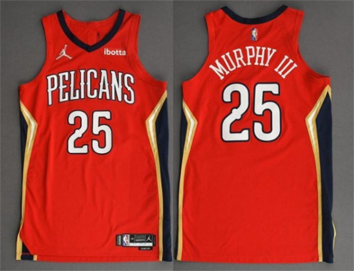 Personalized Men’s New Orleans Pelicans #25 Trey Murphy III 2022 Red Statement Edition Stitched Jersey