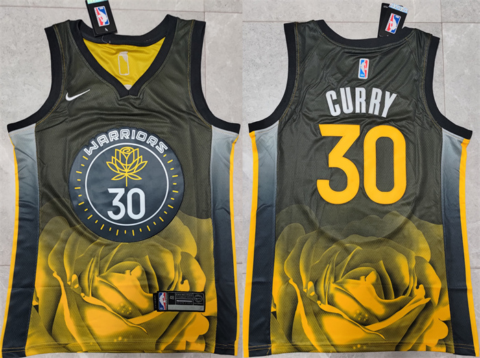 Personalized Men’s Golden State Warriors #30 Stephen Curry 2022 2023 Black City Edition Stitched Basketball Jersey