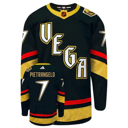Personalized Men’s Golden Knights #7 Alex Pietrangelo Black 2022-23 Reverse Retro Stitched Jersey