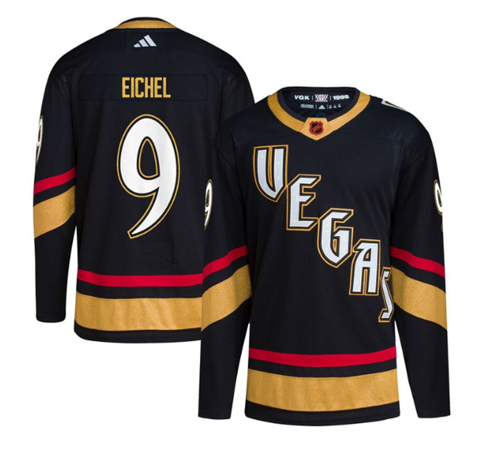Personalized Men’s Vegas Golden Knights #9 Jack Eichel Black 2022-23 Reverse Retro Stitched Jersey