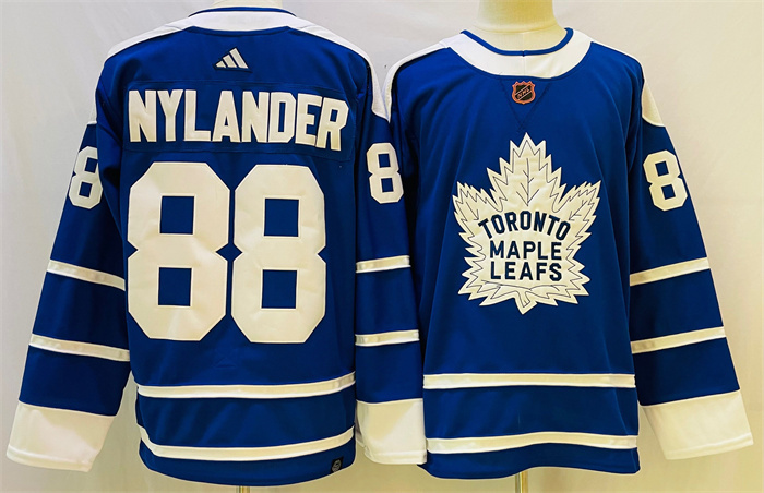 Personalized Men’s Toronto Maple Leafs #88 William Nylander Blue 2022-23 Reverse Retro Stitched Jersey