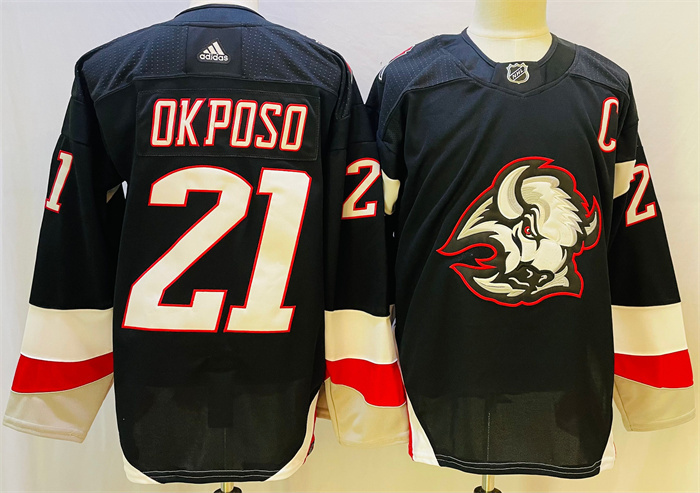 Personalized Men’s Buffalo Sabres #21 Kyle Okposo 2022-23 Black Stitched Jersey