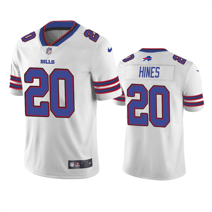 Personalized Men’s Buffalo Bills #20 Nyheim Hines White Untouchable Limited Stitched Jersey