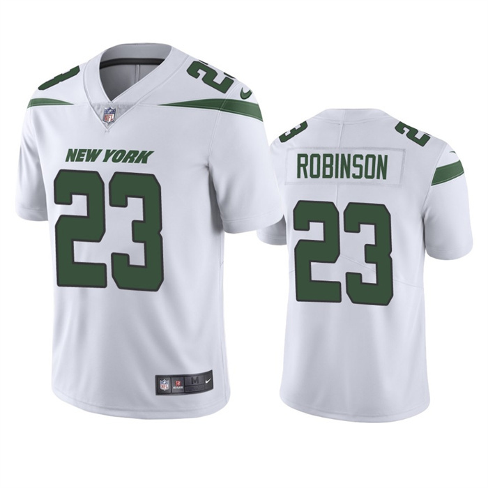 Personalized Men’s New York Jets #23 James Robinson White Untouchable Limited Stitched Jersey