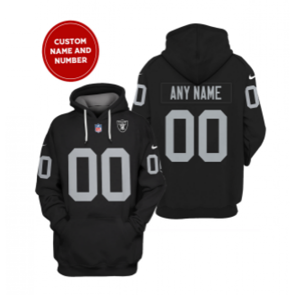 Personalized Men’s Las Vegas Raiders Active Player 2021 Black Pullover Hoodie
