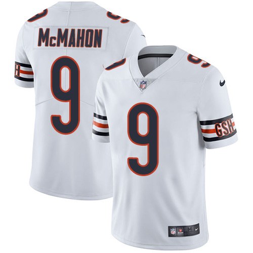 Personalized Men’s Chicago Bears #9 Jim McMahon White Untouchable Limited Stitched Jersey
