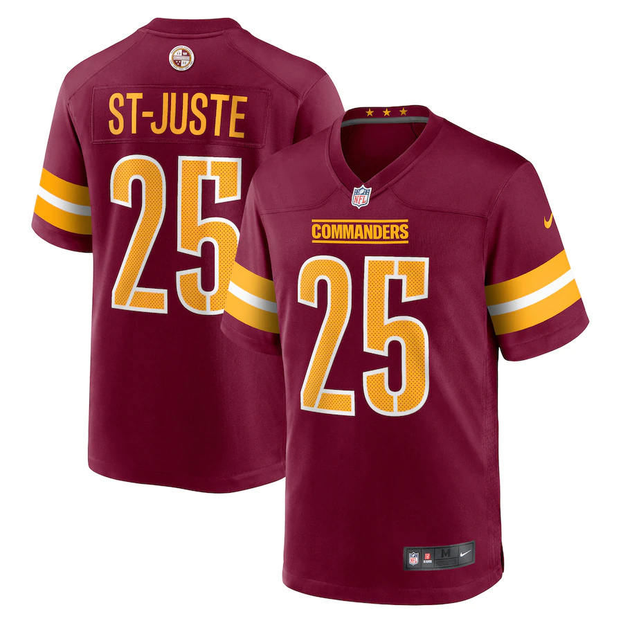 Personalized Men’s Washington Commanders #25 Benjamin St-Juste Burgundy Untouchable Limited Jersey
