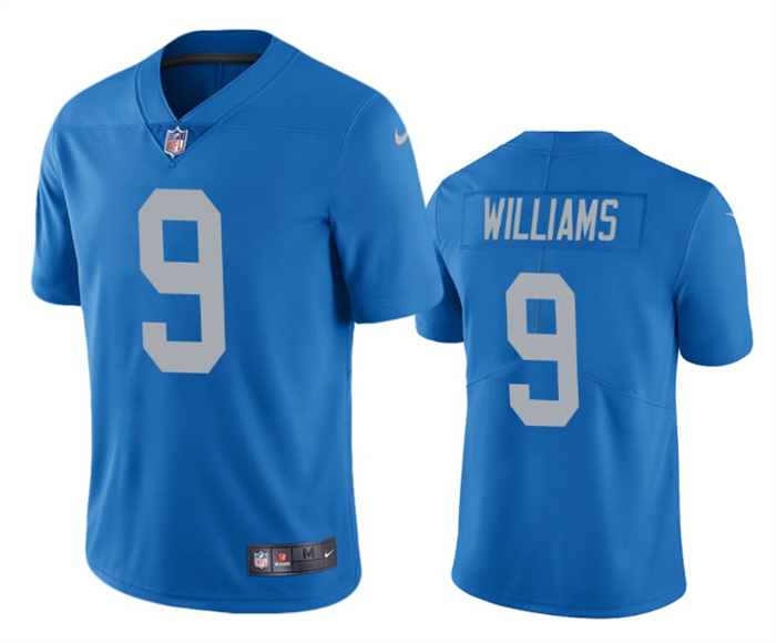 Personalized Men’s Detroit Lions #9 Jameson Williams Blue Untouchable Limited Stitched Jerseys