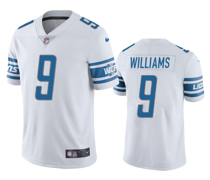 Personalized Men’s Detroit Lions #9 Jameson Williams White Untouchable Limited Stitched Jersey