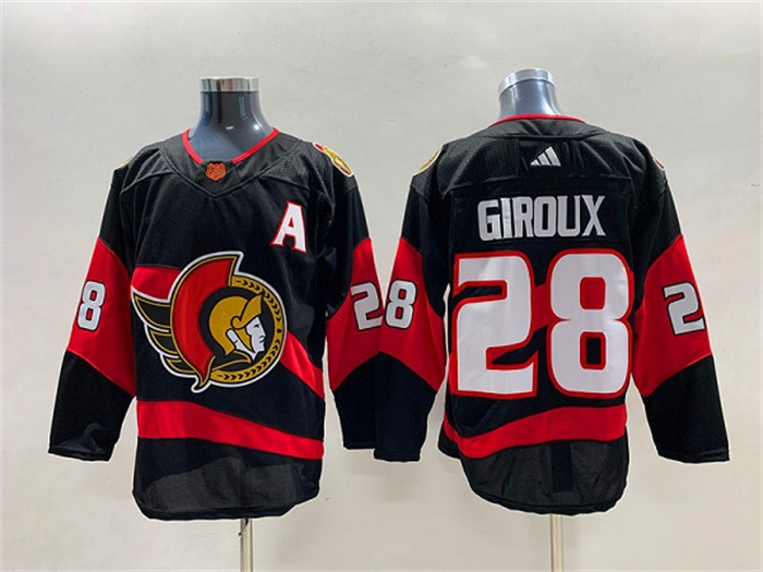 Personalized Men’s Ottawa Senators #28 Claude Giroux Black Stitched Jersey