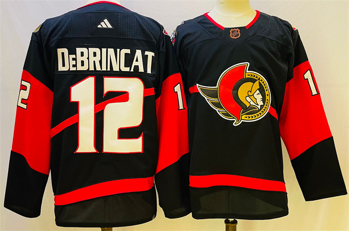Personalized Men’s Ottawa Senators #12 Alex DeBrincat Black Stitched Jersey