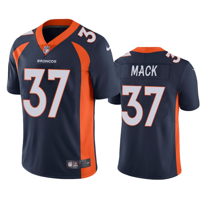 Personalized Men’s Denver Broncos #37 Marlon Mack Navy Untouchable Stitched Jersey