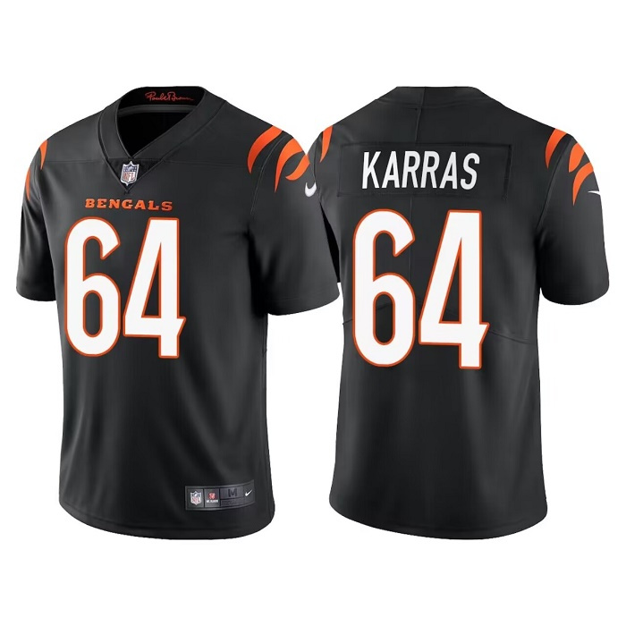 Personalized Men’s Cincinnati Bengals #64 Ted Karras Black Untouchable Limited Stitched Jersey