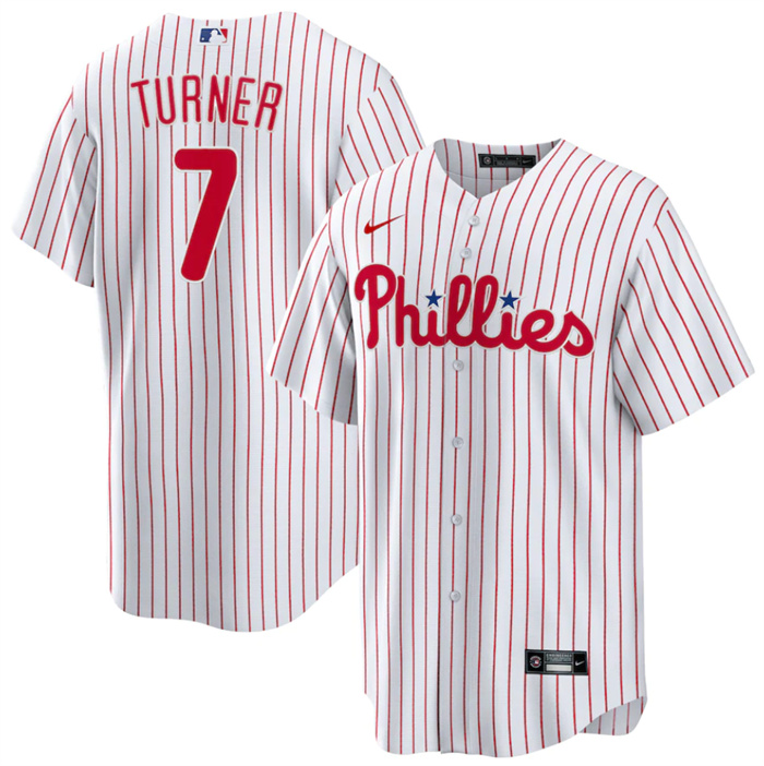 Personalized Men’s Philadelphia Phillies #7 Trea Turner White Cool Base Stitched Baseball Jersey