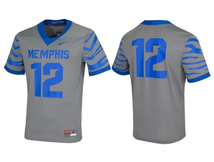 Personalized Men’s Montana Grizzlies #12 Gray Stitched Football Jersey