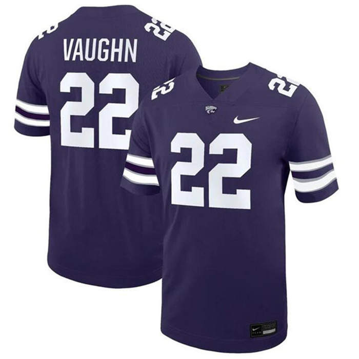 Personalized Men’s Kansas State Wildcats #22 Deuce Vaughn Purple Stitched Jersey