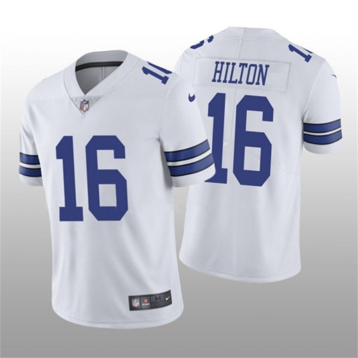 Personalized Men’s Dallas Cowboys #16 T.Y. Hilton White Untouchable Stitched Jersey