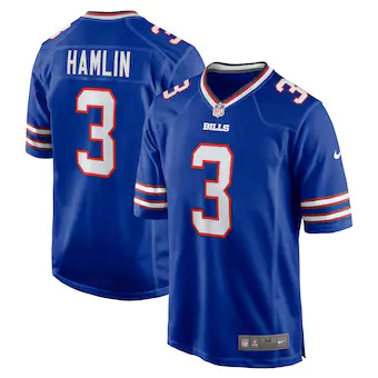 Personalized Men’s Buffalo Bills #3 Damar Hamlin Royal Player Jersey