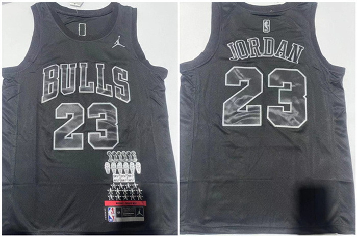 Personalized Men’s Chicago Bulls #23 Michael Jordan Black Stitched Basketball Jersey
