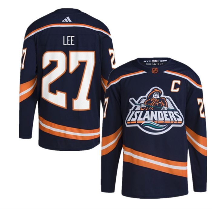 Personalized Men’s New York Islanders #27 Anders Lee Navy 2022-23 Reverse Retro Stitched Jersey