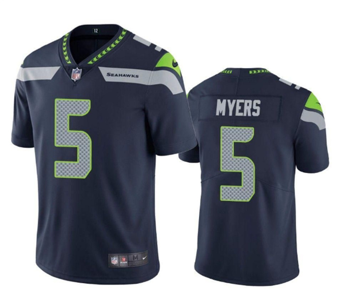 Personalized Men’s Seattle Seahawks #5 Jason Myers Navy Untouchable Limited Stitched Jersey