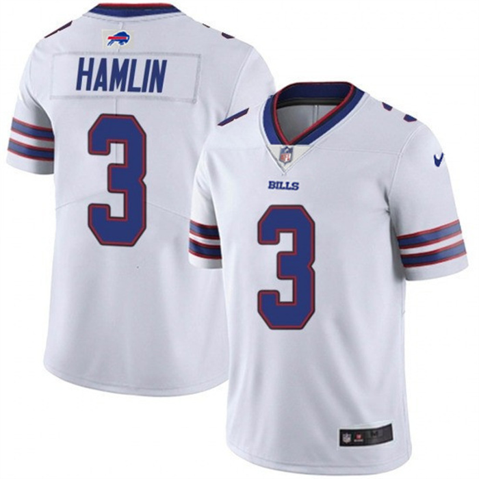 Personalized Men’s Buffalo Bills #3 Damar Hamlin White Untouchable Limited Stitched Jersey
