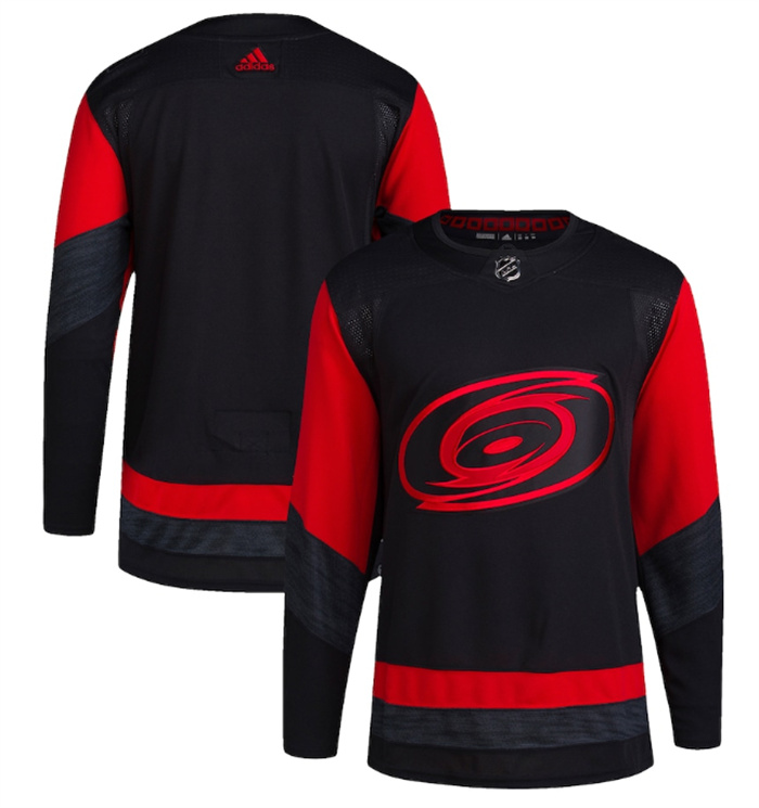 Personalized Men’s Carolina Hurricanes Blank Black Red Stitched Jersey