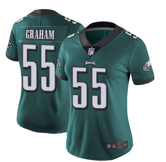 Personalized Women’s Philadelphia Eagles #55 Brandon Graham Green Untouchable Limited Stitched Football Jersey(Run Small)